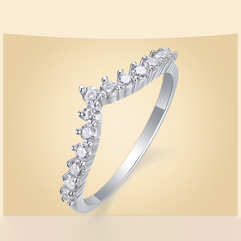 Chic 925 Silver Round Shape Ring