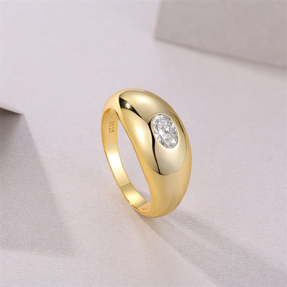 Chic 925 Silver Round Shape Ring