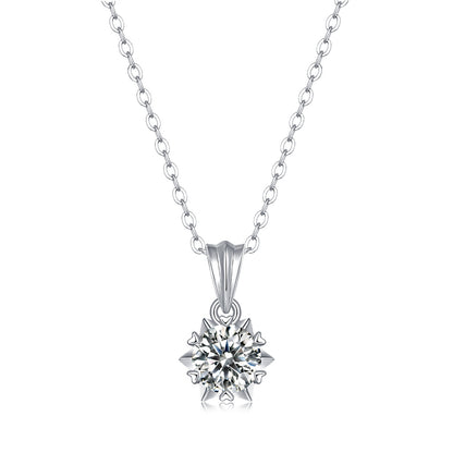 Chic Floral Moissanite Necklace for Everyday Wear