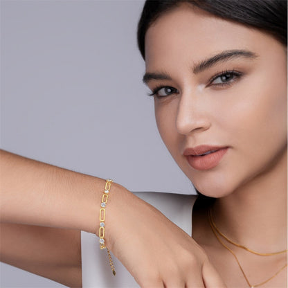 Chic Geometric Band with Sparkling Stones