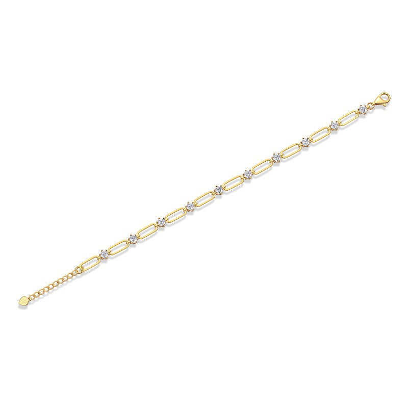 Chic Geometric Band with Sparkling Stones