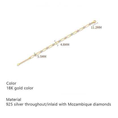 Chic Geometric Band with Sparkling Stones