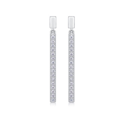 Chic Geometric Moissanite Hoop Earrings for Office Style