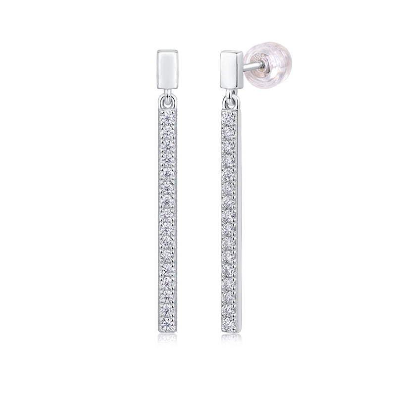 Chic Geometric Moissanite Hoop Earrings for Office Style