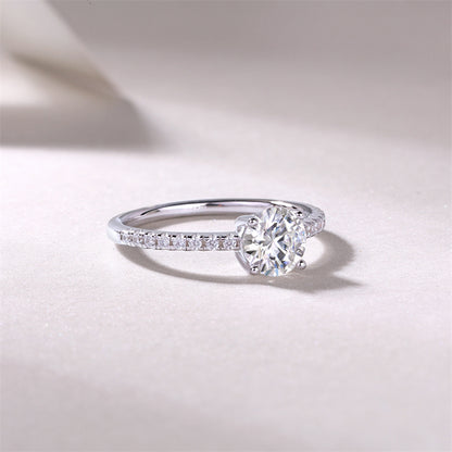 Chic Geometric Square Moissanite Ring