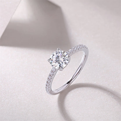 Chic Geometric Square Moissanite Ring
