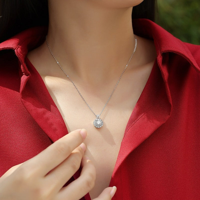 Classic Layered Moissanite Pendant Necklace