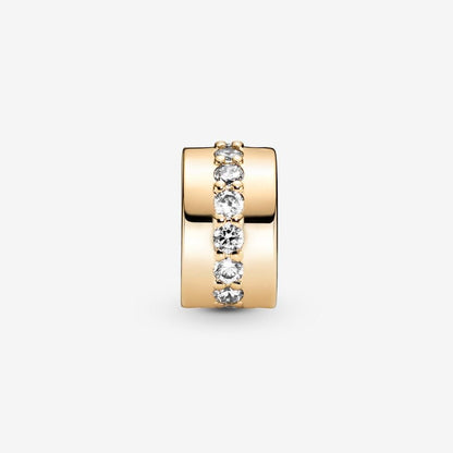 Clear Sparkling Row Clip Charm