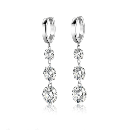 Contemporary Geometric Moissanite Earrings for Women