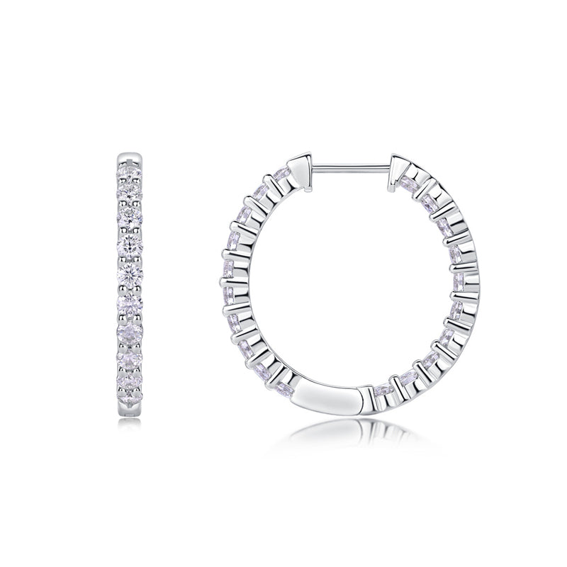 Contemporary Geometric Moissanite Earrings for Women