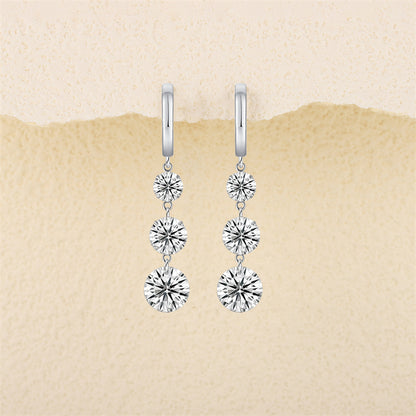 Contemporary Geometric Moissanite Earrings for Women