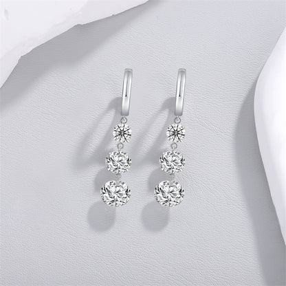 Contemporary Geometric Moissanite Earrings for Women