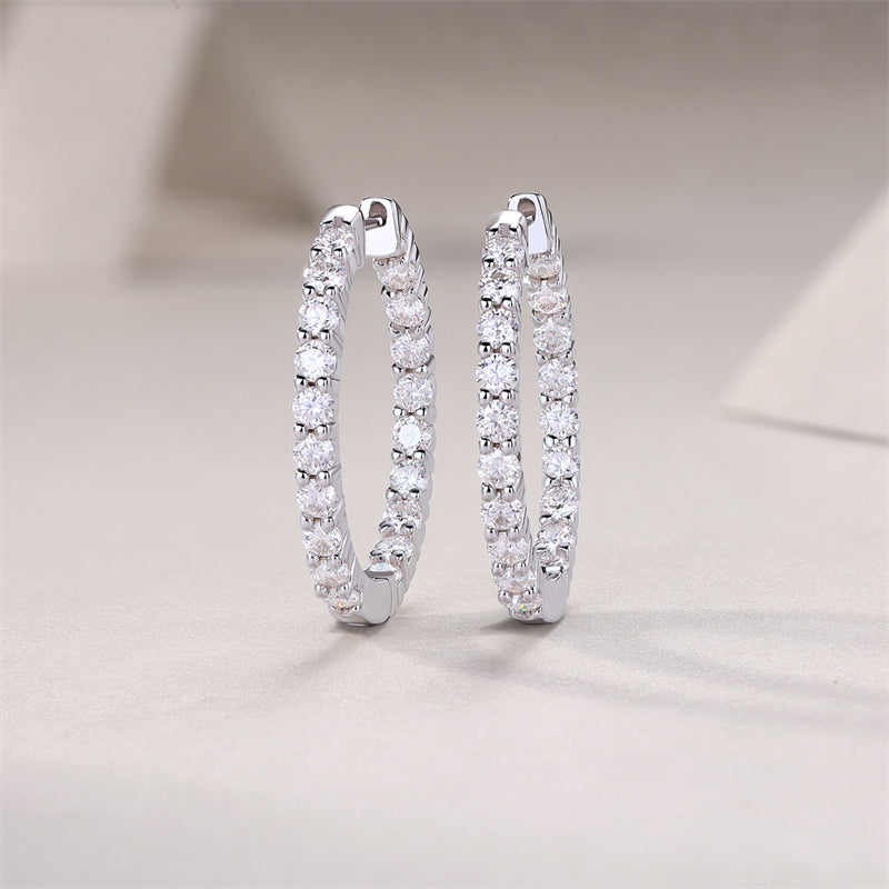 Contemporary Geometric Moissanite Earrings for Women