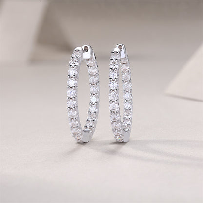 Contemporary Geometric Moissanite Earrings for Women