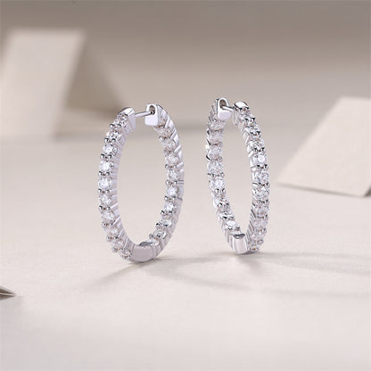 Contemporary Geometric Moissanite Earrings for Women