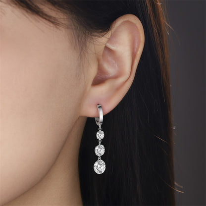 Contemporary Geometric Moissanite Earrings for Women