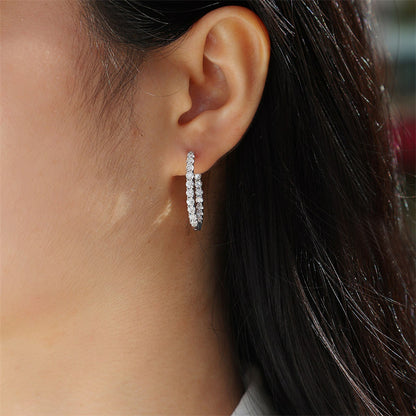 Contemporary Geometric Moissanite Earrings for Women