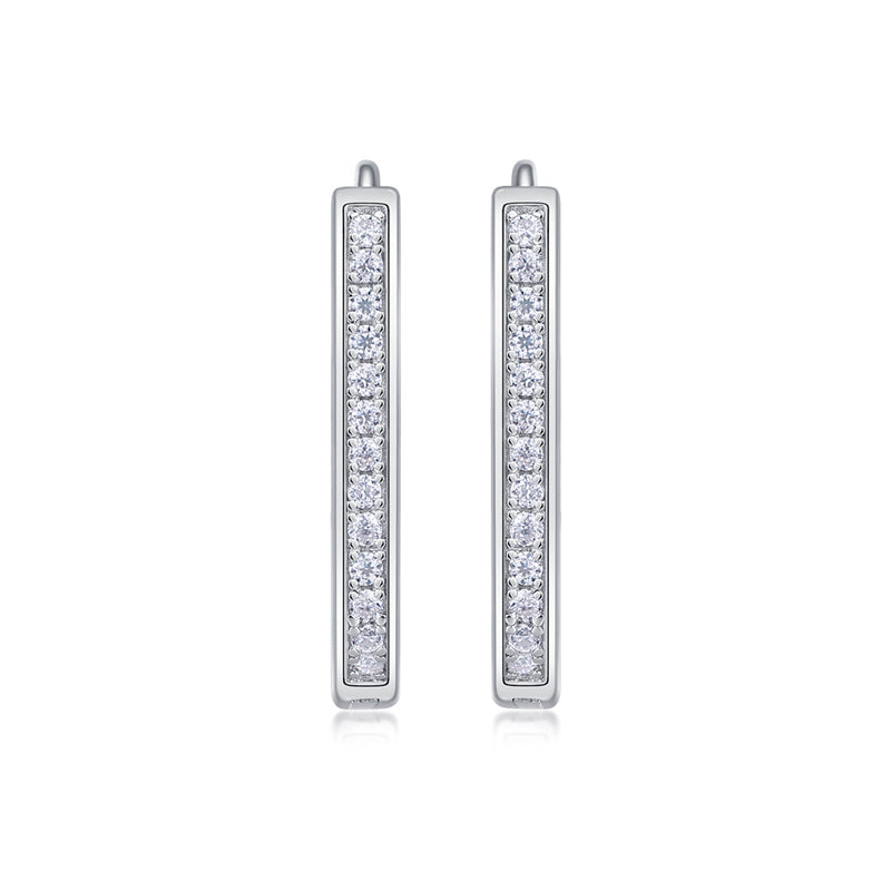 Contemporary Geometric Moissanite Earrings for Women