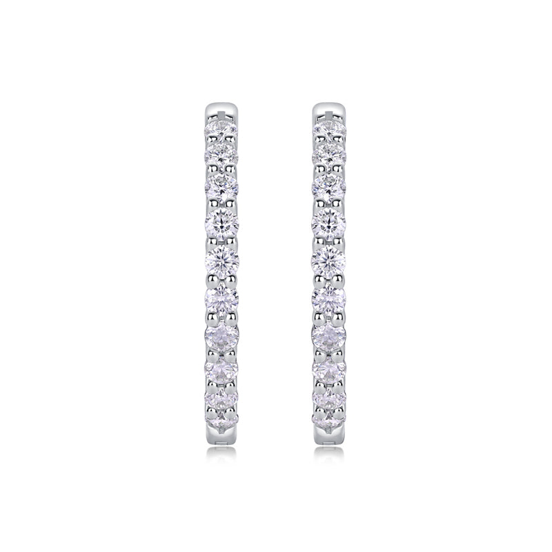 Contemporary Geometric Moissanite Earrings for Women