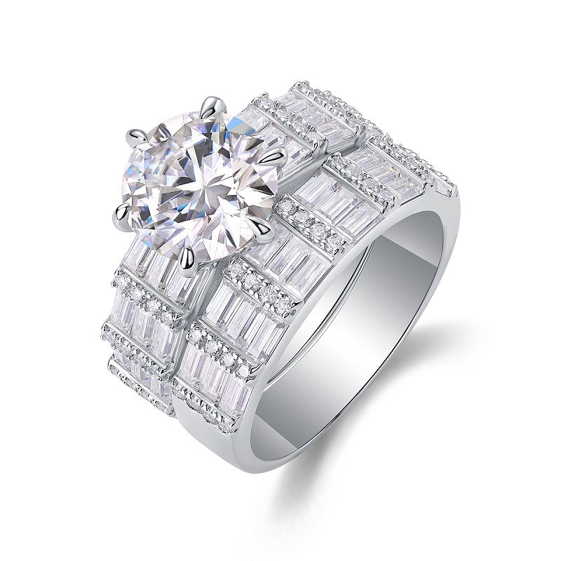 Contemporary Geometric Moissanite Ring for Office Wear