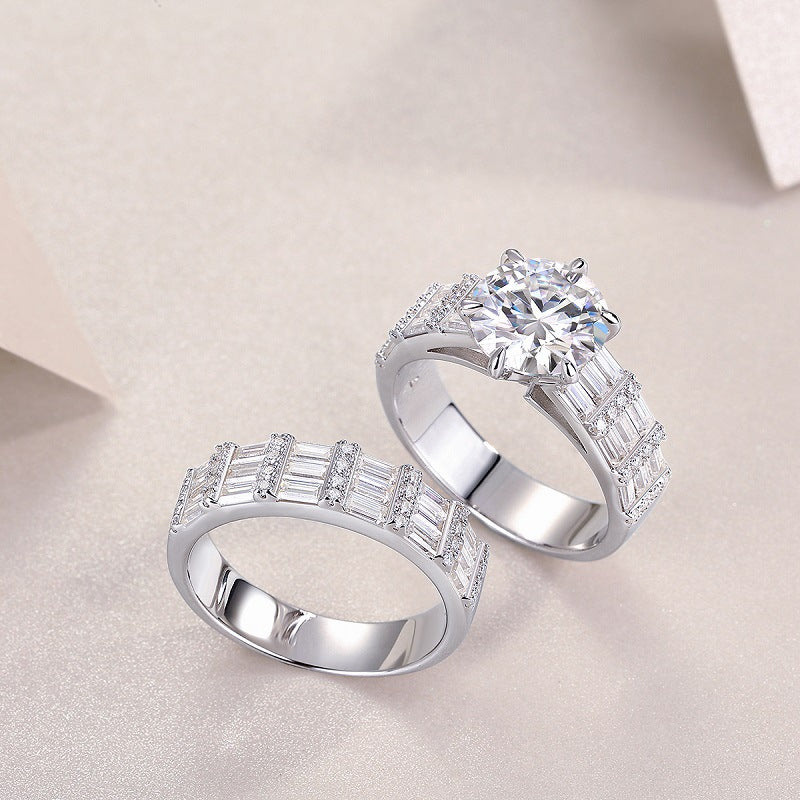 Contemporary Geometric Moissanite Ring for Office Wear