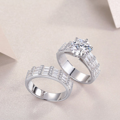 Contemporary Geometric Moissanite Ring for Office Wear