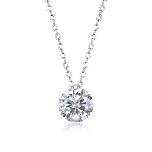 Contemporary Moissanite Necklace with Classic Chain Design