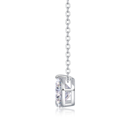 Contemporary Moissanite Necklace with Classic Chain Design