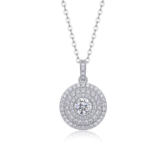 Contemporary Moissanite Necklace with Snake Chain Design