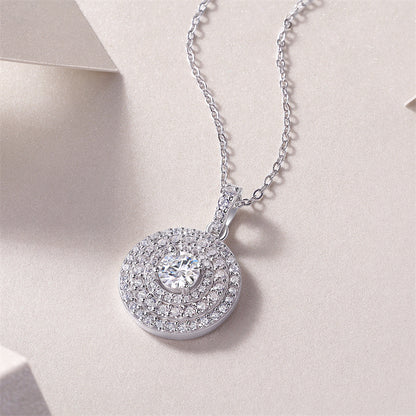 Contemporary Moissanite Necklace with Snake Chain Design