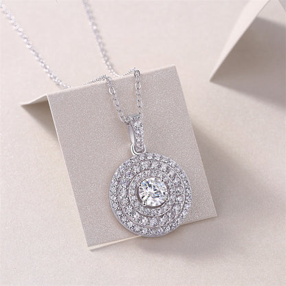 Contemporary Moissanite Necklace with Snake Chain Design