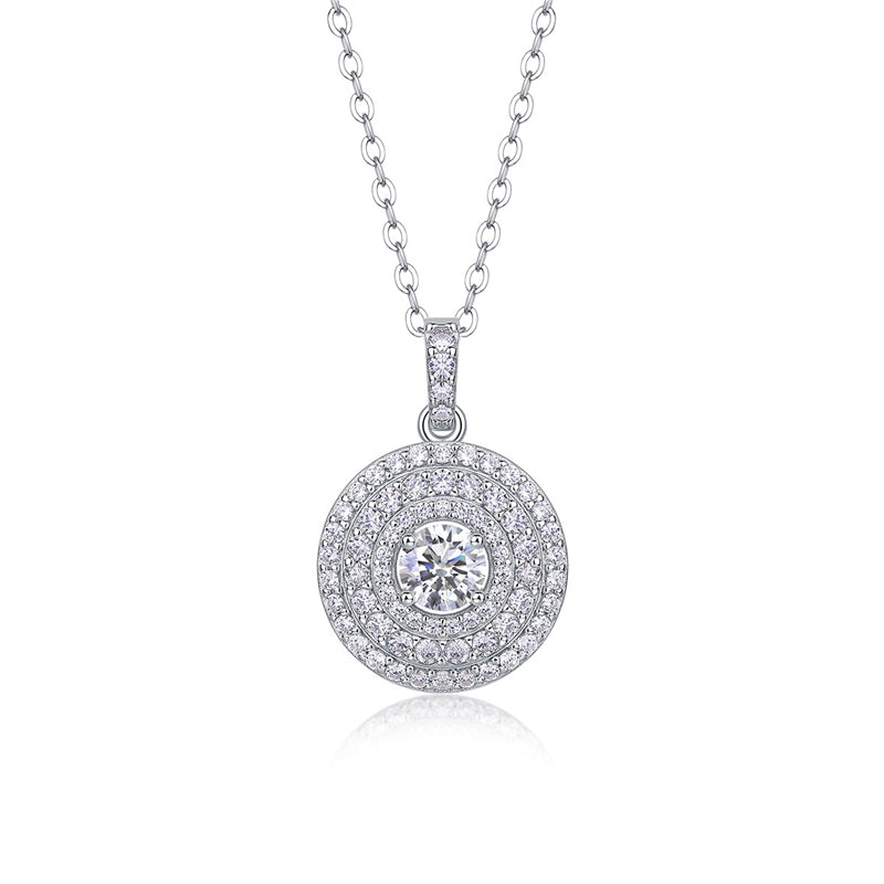 Contemporary Moissanite Necklace with Snake Chain Design