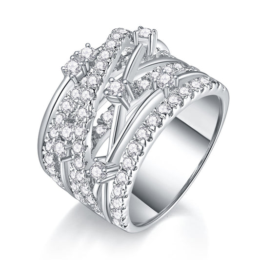 Contemporary Round Moissanite Ring for Women
