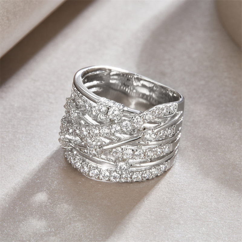 Contemporary Round Moissanite Ring for Women