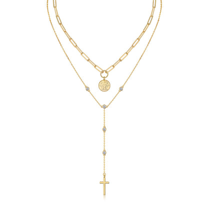 Contemporary Women's Necklace with Geometric Moissanite Design
