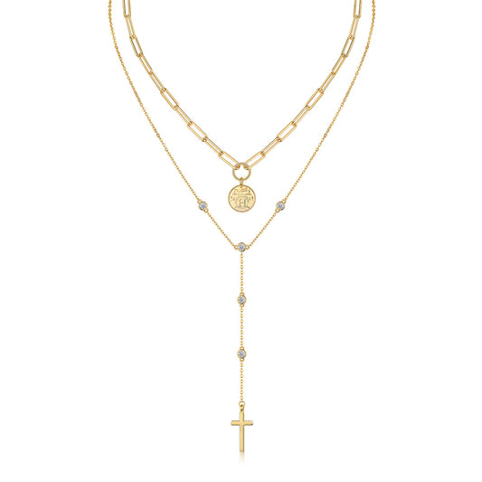 Contemporary Women's Necklace with Geometric Moissanite Design