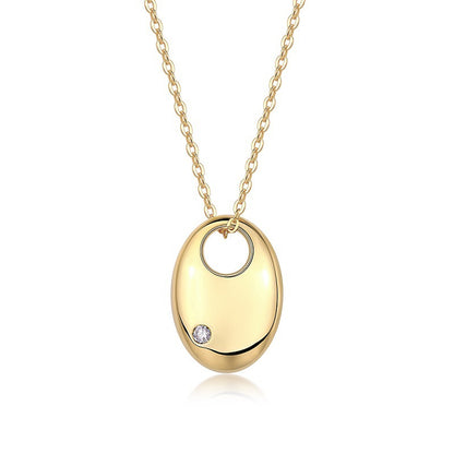 Contemporary Women's Necklace with Geometric Moissanite Design