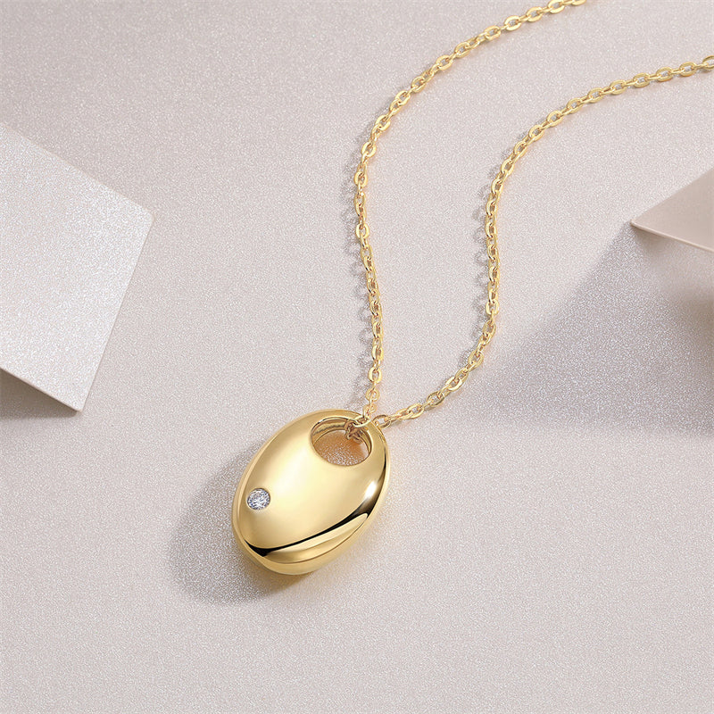Contemporary Women's Necklace with Geometric Moissanite Design