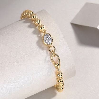 Contemporary Women's Silver Bracelet with Geometric Motifs