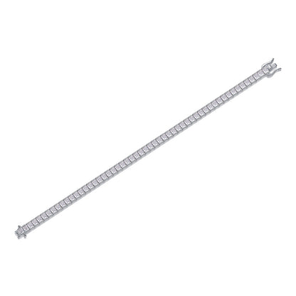 Contemporary Women's Silver Bracelet with Geometric Motifs