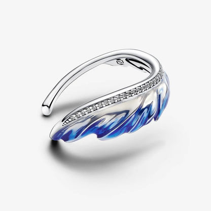 Cubic Zirconia Cloud Feather Ring