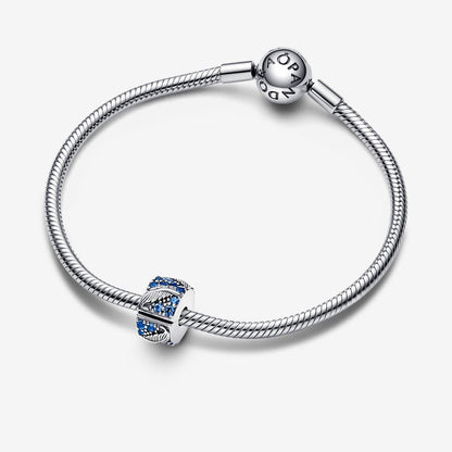 Curved Feather & Pavé Clip Charm