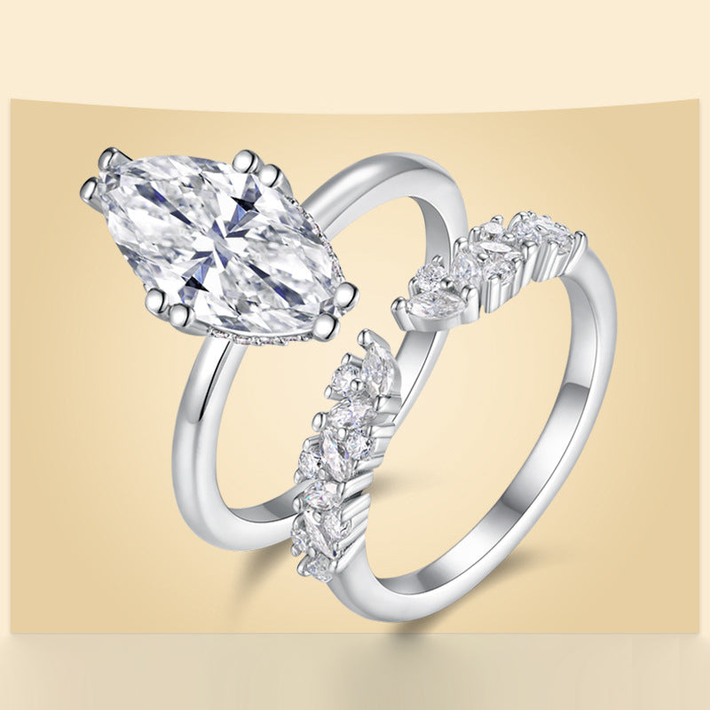 Dazzling Round Moissanite Ring in Sterling Silver