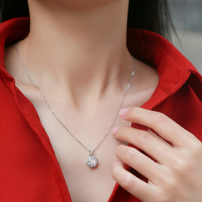 Delicate Bead Chain Necklace Featuring Floral Design
