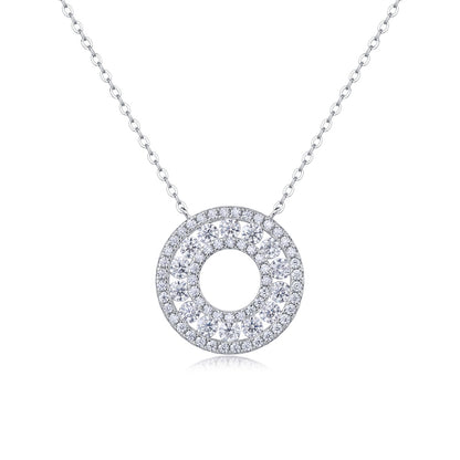 Delicate Cross Chain Necklace Featuring Moissanite Accents