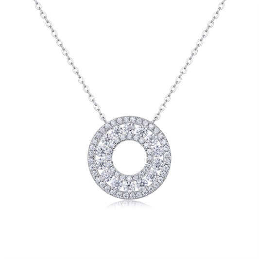 Delicate Cross Chain Necklace Featuring Moissanite Accents