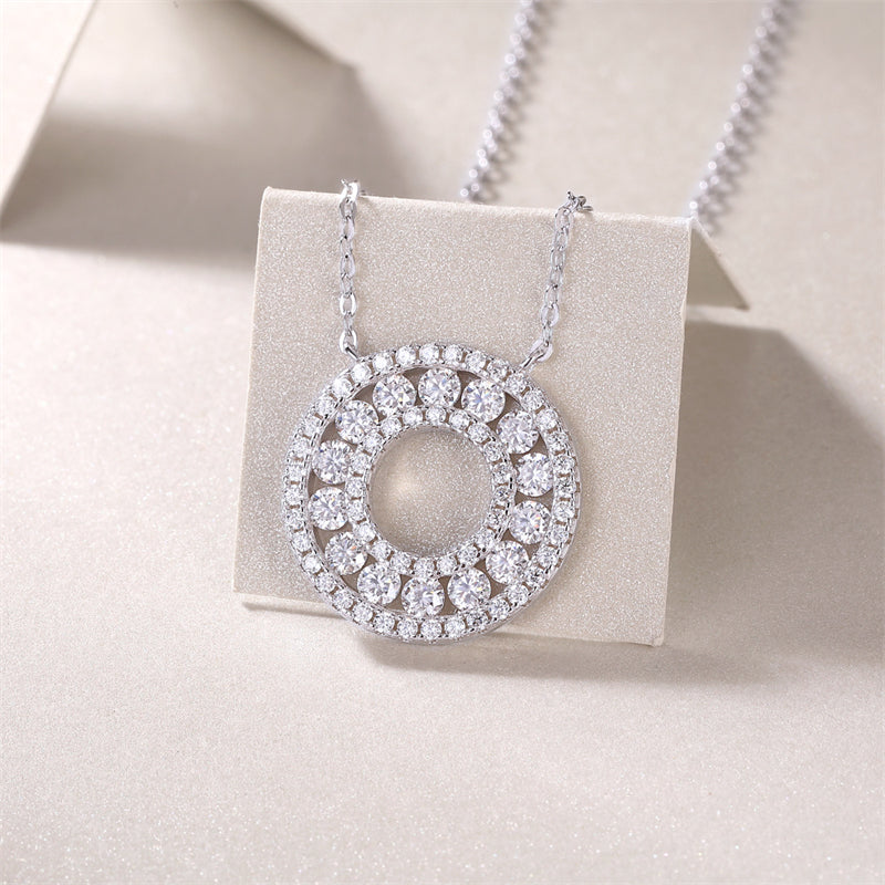 Delicate Cross Chain Necklace Featuring Moissanite Accents