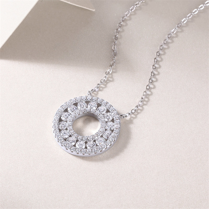 Delicate Cross Chain Necklace Featuring Moissanite Accents