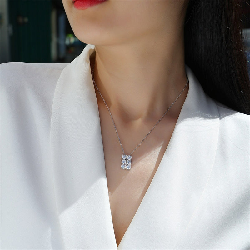 Delicate Cross Chain Necklace Featuring Rectangular Design