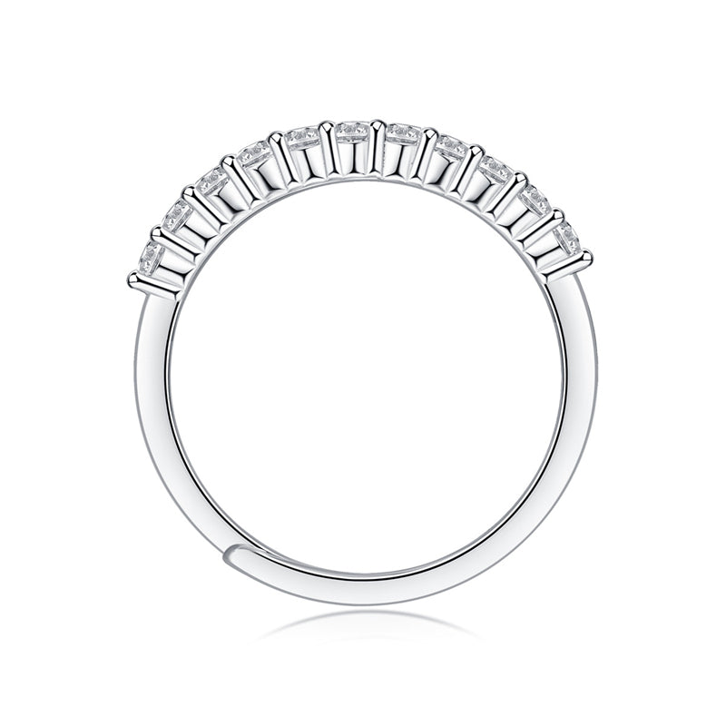Delicate Geometric Ring with Moissanite